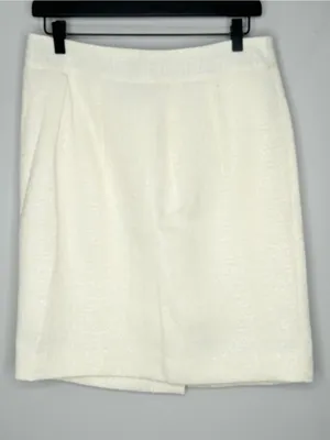 Banana Republic Cream Pencil Skirt Size 8 thumbnail 1