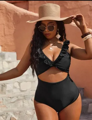 SheIn Black Bathing Suit thumbnail 1