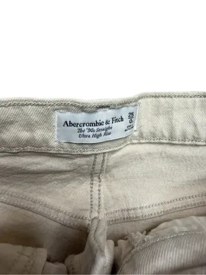🤍 Abercrombie & Fitch ’90s Straight Ultra High Rise Jeans Size 25 🤍‎ thumbnail 4