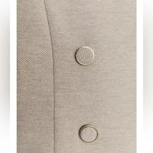 Zara NWT stone color Twill vest wrap double breasted thumbnail 6