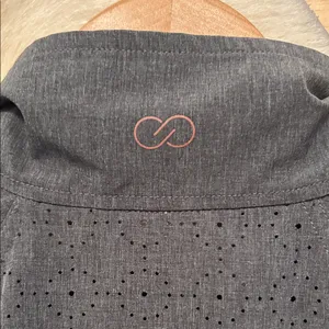 CALIA by Carrie Underwood Woven Full Zip Light Jacket Caviar Heather Size Medium thumbnail 6