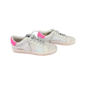 Vintage Havana Flair 32 Pink Suede Multi Glitter Star Sneakers Size 7.5 thumbnail 3