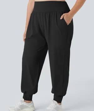 HALARA Black Relaxed Fit Joggers thumbnail 1