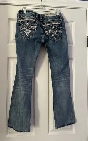 Rock Revival Celine style Bootcut Jeans are a size 28. thumbnail 4
