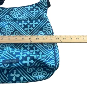 Vera Bradley Y2k Blue Geometric Seatbelt Shoulder Travel Bag Purse‎ thumbnail 9