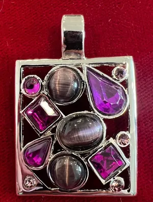Purple gemstone pendant thumbnail 1