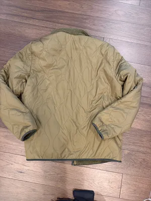 GAP Olive Quilted / Fleece Reversible Puffer Jacket Size Medium - C46-017 thumbnail 7