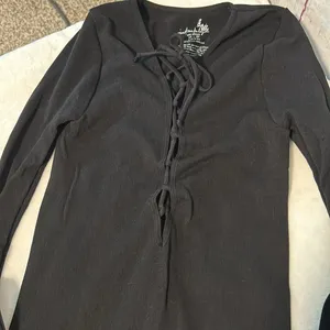 NWOT Free People Seamless Lace Up Layering Top thumbnail 3