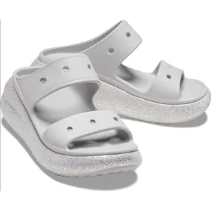Crocs Classic Crush Glitter Platform Sandals Gray Women’s Size 9 Slip On Chunky thumbnail 12