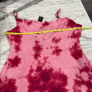 NWT Lulus Seeking Sunshine Plum Purple Tie-Dye Cowl Neck Mini Slip Dress thumbnail 12
