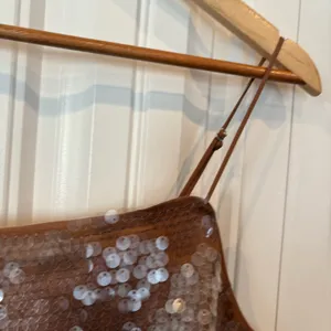 Madewell‎ Abigail Gold Sequin Crop Tank Top Size Large thumbnail 5