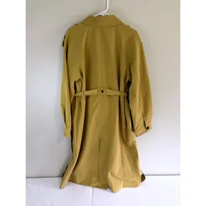 A New Day‎ Womens Large Mustard Yellow Double Breasted Trench Coat with Belt thumbnail 3