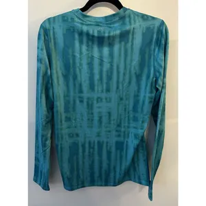 Under Armour Cold Gear Fitted Fleece Lined Long Sleeve Top Womens Large Tie Dye thumbnail 2
