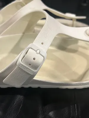 Birkenstock White T-Strap Women's Sandals thumbnail 4