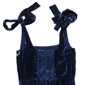 NWT Reformation Westerly in Danube Blue Velvet Maxi Tank Dress 0 $398 thumbnail 8