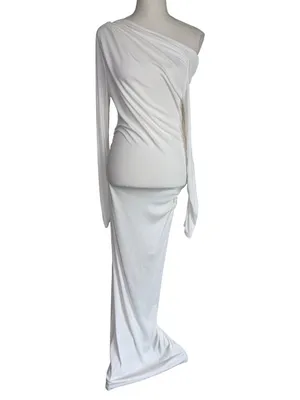 SNDYS Reyna Maxi Dress in White Medium New Womens Long Gown thumbnail 4