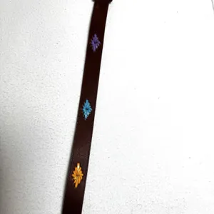 Vintage Genuine English Bridle Bonded Leather Belt Brown Floral Cutout Size‎ M thumbnail 3