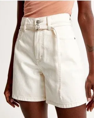 Abercrombie High Rise Loose Denim Short thumbnail 1