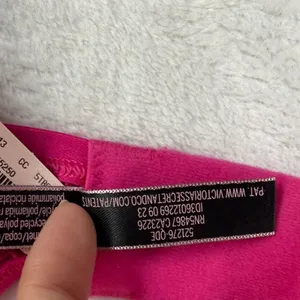 Victoria's Secret Very Sexy Low Cut Demi Unlined Fishnet Mesh Bra Pink Large NEW thumbnail 5