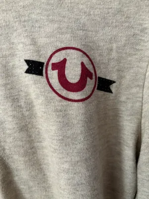 True Religion Half Zip Creme Hoodie thumbnail 4