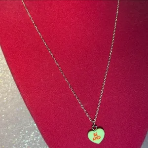 Be Kind Heart Necklace Sterling Silver 925 Jewelry Blue thumbnail 13