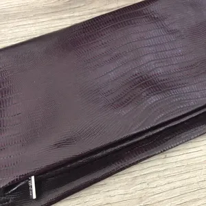Nordstrom Faux Crocodile Plum Purple Fold Over Clutch Bag thumbnail 8
