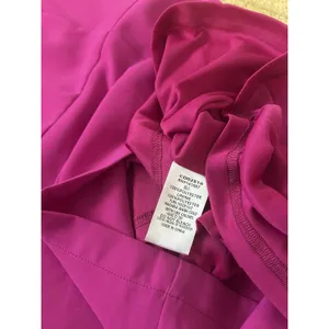 TCEC Pink Mini Dress Size M Asymmetrical Neckline Puff Sleeves Preppy Career thumbnail 9