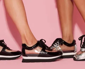 Jessica Rich Transparent Sneaker in Gold Size 39 - VERY RARE - NEW WITH BOX thumbnail 1