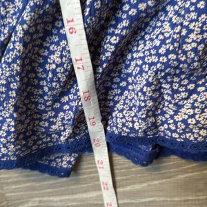 Free People Britnee Floral Cropped Peplum Smocked Puff Sleeve Top Large thumbnail 10