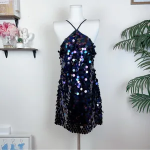 Elliatt Margaret Iridescent Paillette Embellishments Mini Dress Size Small NWT thumbnail 7
