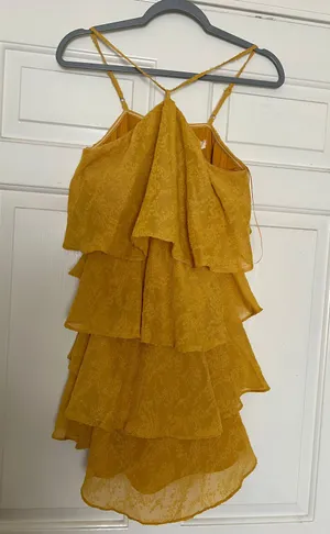 Boutique Mustard Short Dress Yellow Size 6 thumbnail 2