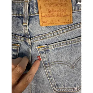 Vintage‎ 1990s Levi's 512 Slim Fit Tapered Jeans High Rise Raw Hem W28 thumbnail 6