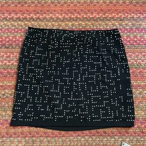 GAP BLACK STUDDED GEOMETRIC MINI SKIRT thumbnail 3