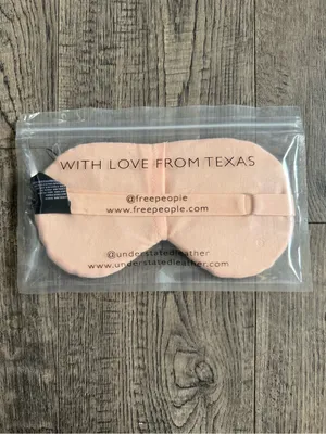 Free People x Understated Leather Eye Mask- Pink- Brand New thumbnail 3