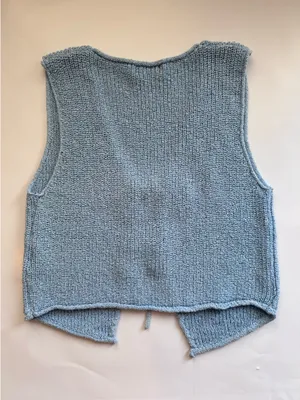 Blue Vestique Tie Top thumbnail 3