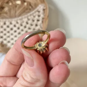 Avon Gold Solitaire Prong Halo Ring Promise Engagement Diamond Glam Classic Jewelry thumbnail 8