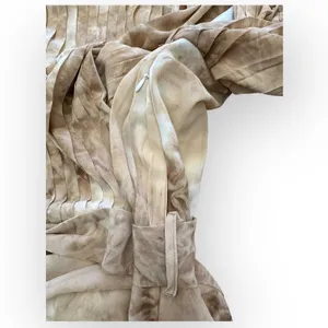 The Sang Pleated Brown Cream Short‎ Romper Size L thumbnail 9
