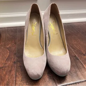Yves Saint Laurent Platform Pump Grey Suede thumbnail 2