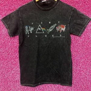 Pink Floyd Mineral Wash Logos Rock Tshirt size Small thumbnail 1