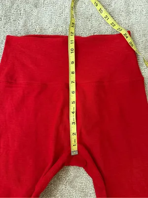 Beyond Yoga Spacedye Caught in the Midi High Waisted Leggings in Holly Red Large thumbnail 15