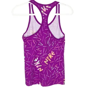 The Nike Tee Purple Allover Graphic Logo Athletic Racerback Tank Small thumbnail 6