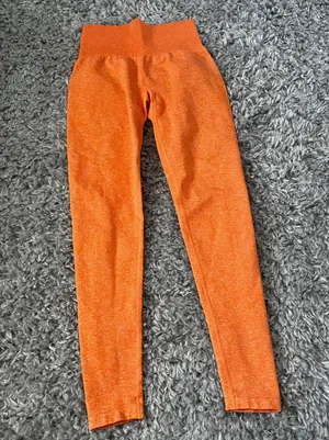 NVGTN Highlight Orange Seamless Leggings Size Xs thumbnail 2