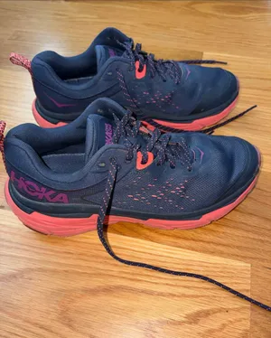 Hoka Women's Navy and Coral Athletic Running Shoes thumbnail 1
