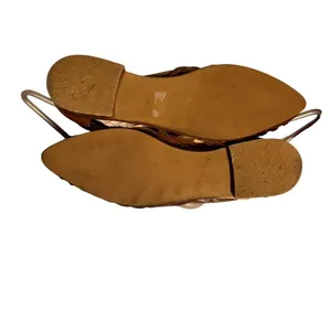 TopShop Woven Leather Slip Ons Huarache Sandal Pre owned dressy style Size 7.5 thumbnail 5