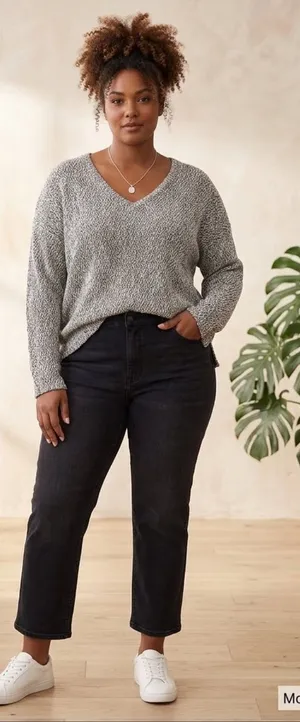 Bass Black and White Knit Sweater thumbnail 1