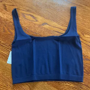 Free People Intimately Smooth Scoop Neck Crop Tank in Navy Sz XS/S NWT $20R thumbnail 8