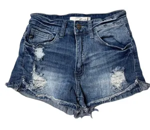 KanCan Sz 24 Women's Blue Denim Jean‎ Shorts Cutoffs Distressed KC11205M thumbnail 1
