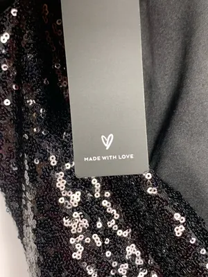 Lulus Black Sequin Mini Dress XS NWT Cocktail Party Homecoming Spaghetti Strap thumbnail 4