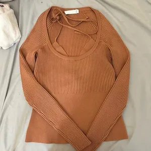 Jonathan Simkhai Jayline Pullover &‎ Bralette Set Ribbed Knit Dawn Size Large Brown thumbnail 8