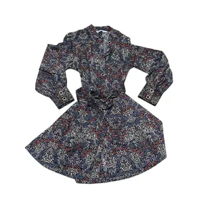 Zara Shirt Dress Womens Size M Multicolor Floral Paisley Mini Long Sleeve thumbnail 5